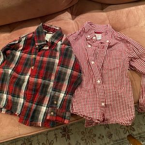 2 boys size 3T button down shirts